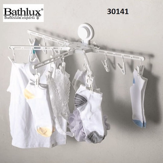 Bathlux Bathlux Κρεμάστρα Ρούχων από Πλαστικό σε Λευκό Χρώμα
