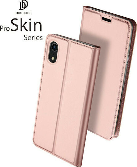 Dux Ducis Skin Pro Книга Изкуствена кожа Розово злато (iPhone XR)