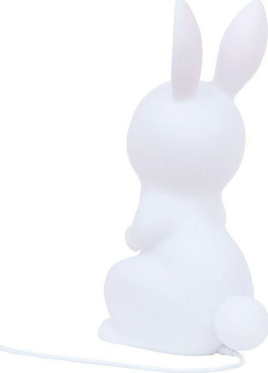 A Little Lovely Company Led Kids Decorative Lamp Bunny with Color Changes White 14x13x18εκ.