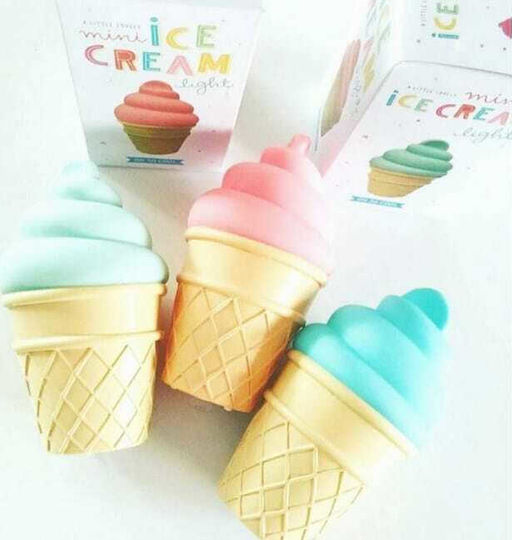 A Little Lovely Company Led Kids Decorative Lamp Ice Cream Pink