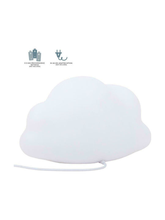 A Little Lovely Company Led Kids Decorative Lamp Cloud with Color Changes White 14.6x13.2x24.5εκ.
