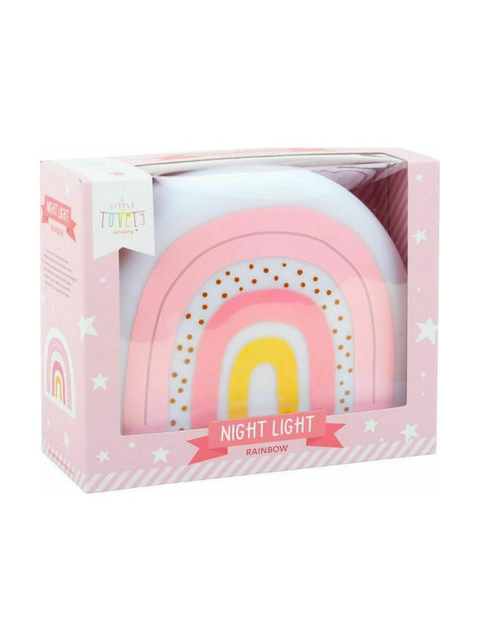 A Little Lovely Company Led Kids Decorative Lamp Rainbow Pink 21.2x16x8εκ.