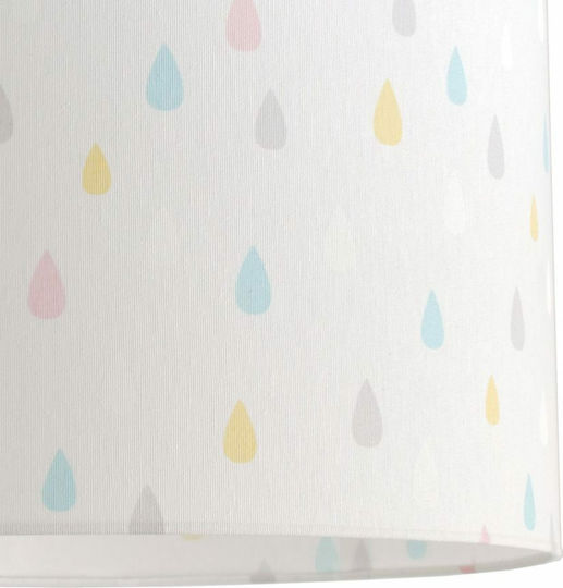 Veis Drops Einfaches Licht Kinderdeckenleuchte Deckenleuchte 60W mit Fassung E27 Weiß 35x24cm