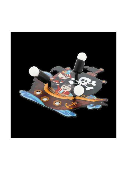 Eglo Kids Wooden Chandelier Mount Ceiling Light E27 Pirate Multicolour 40W 42.5cm