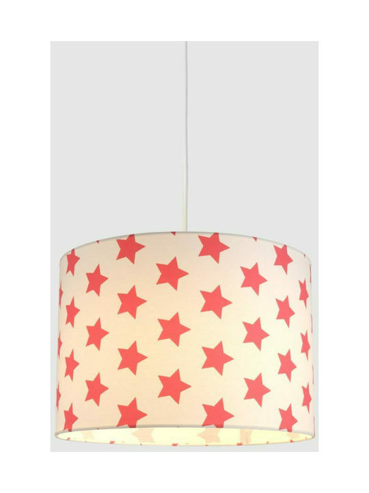 Veis Big Stars Einfaches Licht Kinderdeckenleuchte Deckenleuchte 60W mit Fassung E27 Rot 35x24cm