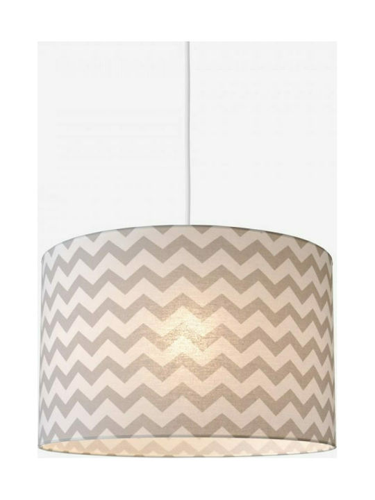 Veis Hesperis Chevron Einfaches Licht Kinderdeckenleuchte Deckenleuchte 60W mit Fassung E27 Grey