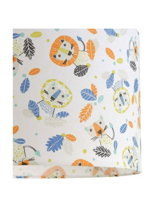 Veis Lions Einfaches Licht Kinderdeckenleuchte Deckenleuchte 60W mit Fassung E27 Mehrfarbig 35x24cm