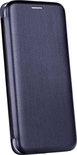 Книга Изкуствена кожа Тъмносин (Galaxy S10 Lite)