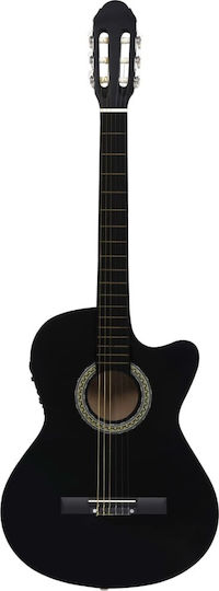 vidaXL Semi-acustic Chitară Chitare acustice cu decupaj Negru