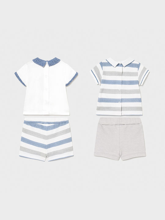 Mayoral Kids Set with Shorts Summer 4pcs White