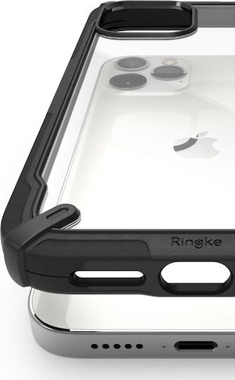 Ringke Fusion X Back Cover Plastic / Silicone 2mm with Strap Black (iPhone 12 Pro Max)