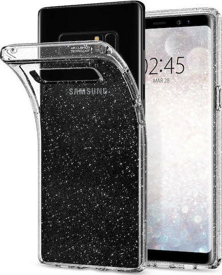 Spigen Liquid Crystal Glitter Umschlag Rückseite Silikon Transparent (Galaxy Note 8)