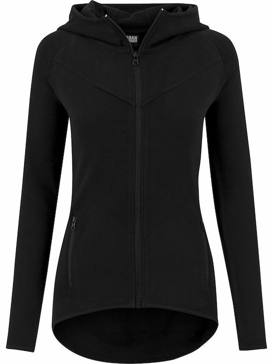 Women's Sweatshirt Jacket Hooded Black