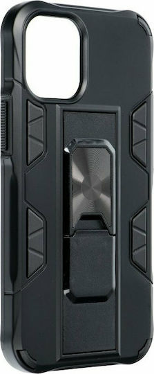 Forcell Defender Tough Umschlag Rückseite Kunststoff Schwarz (iPhone 12 mini)