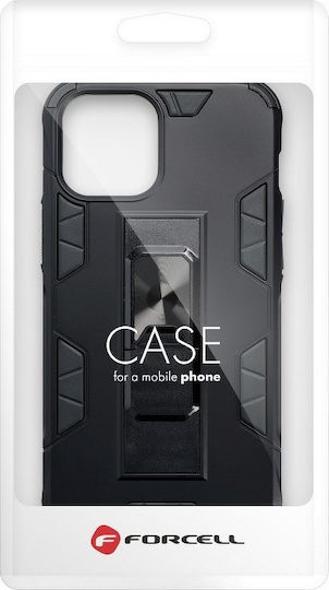 Forcell Defender Tough Umschlag Rückseite Kunststoff Schwarz (iPhone 12 mini)