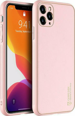 Dux Ducis Yolo Series Synthetic Leather Back Cover Pink (iPhone 12 / 12 Pro)