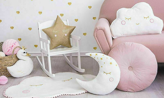 PartyDeco Παιδικό Χαλί Σύννεφα Λευκό 61x103cm