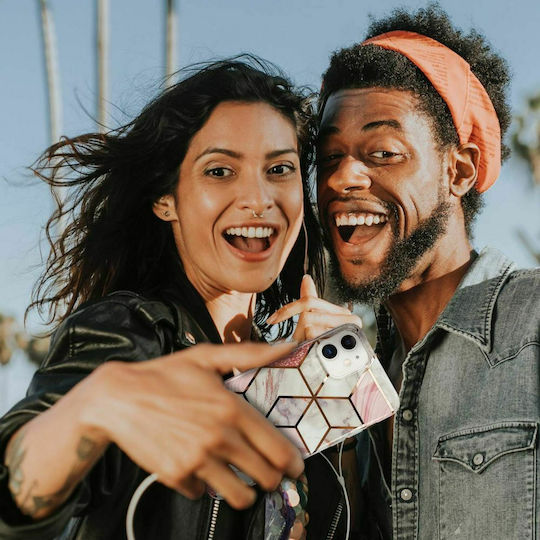 Tech-Protect Marble Umschlag Rückseite Silikon Rosa (Galaxy A42)