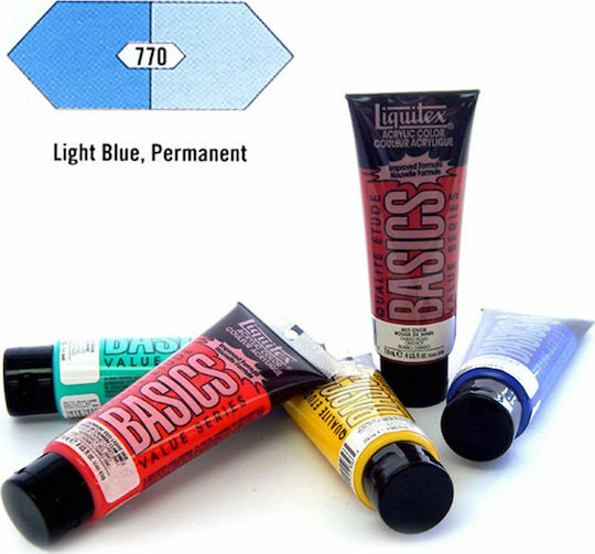 Liquitex Acrylic Color Basics Ακρυλικό Χρώμα Ζωγραφικής 770 Light Blue Permanent 118ml