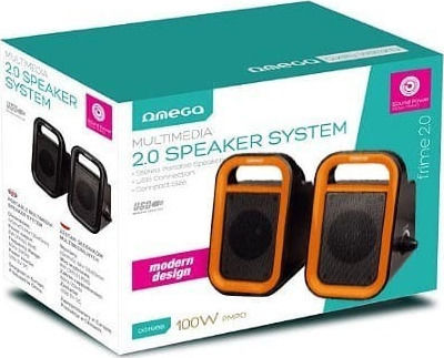 Omega OG119B Difuzoare de Calculator 2.0 cu Putere 6W în Portocaliu Culoare