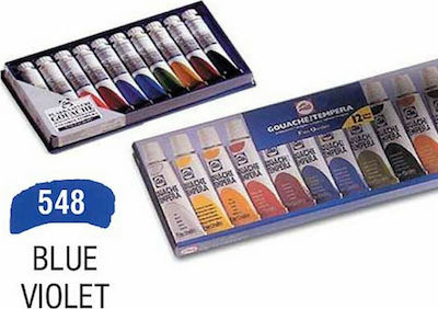 Royal Talens Gouache Extra Fine Quality Tempera Farben Blue Violet 548 in Röhre 20ml 1Stück 08045482