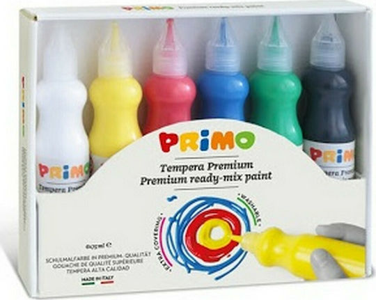 Primo Window Tempera Paints Multicolour in Bottle 75ml 6pcs