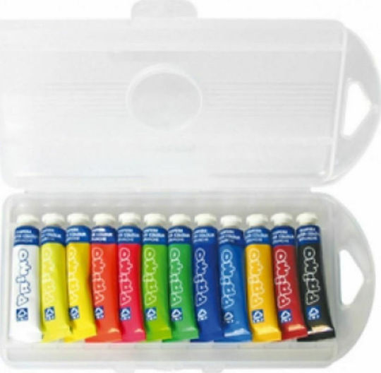 Primo Tempera Paints Multicolour in Tube 7.5ml 12pcs