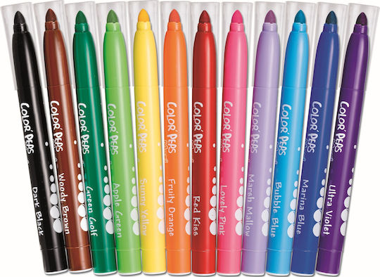 Maped Color'Peps Maxi Washable Drawing Markers Thick Set of 12pcs 846901