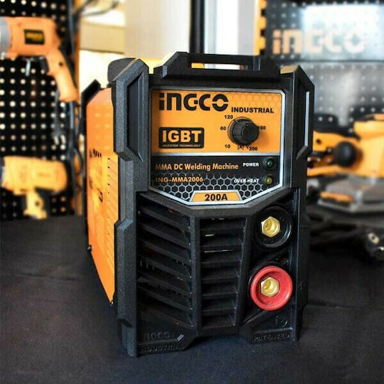 Ingco Електрожен Inverter ММА с Максимален Ток на Заваряване 200Спецификация и Работен Цикъл 60%