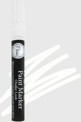 Fleur Paint Marker Chalky Look Marker Alb Vopsea specială pentru crafturi Creion lichid F01 Titanium