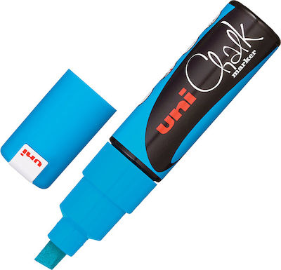 Uni-Ball Chalk Marker Marker Blue Blackboard Liquid Chalk for Glass Ανοικτό 8.0mm