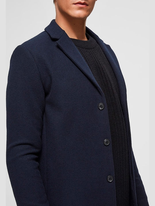 Ανδρικό Παλτό Navy Μπλε