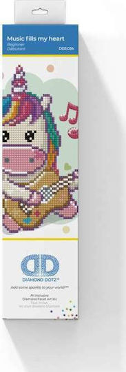 Diamond Dotz Canvas Diamond Painting Kit Mosaic - Music Fills My Heart DD3.034