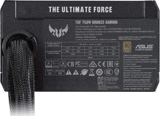 Asus TUF-GAMING-750B 750W Μαύρο Τροφοδοτικό Υπολογιστή Full Wired 80 Plus Bronze