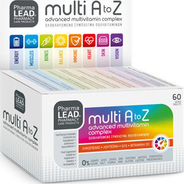 Pharmalead Multi A to Z Multivitamin für Energie, Stärkung des Immunsystems & die Haare 30 Mützen