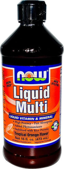 Now Foods Liquid Multi Multivitamin for Energy Orange 473.6ml