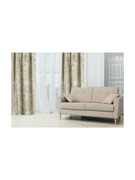 Omega Home Curtain with Pencil Pleat 220 Beige 145x270cm