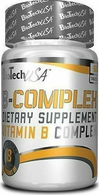 Biotech USA Vitamin B-Complex Βιταμίνη για Ενέργεια, Ενίσχυση του Ανοσοποιητικού & το Νευρικό Σύστημα 60 ταμπλέτες