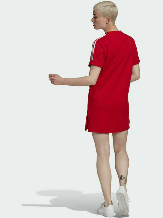 Adidas Adicolor Classics Mini Κοντομάνικο Αθλητικό Φόρεμα Scarlet