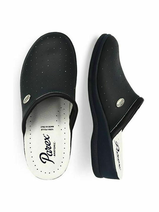 Parex Women's Leather Anatomic Clogs Blue
