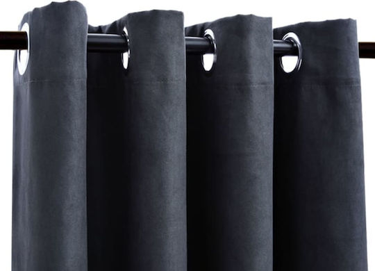 vidaXL vidaXL Verdunkelungsvorhänge Mit Grommets Schwarz 140x225cm