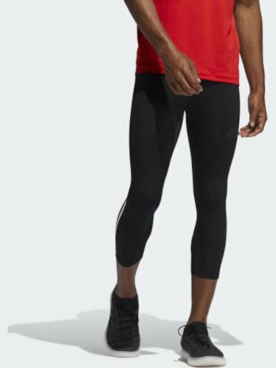adidas Techfit 3/4 3-Stripes Мъжки Спортни Клинове Компресия Capri Черен