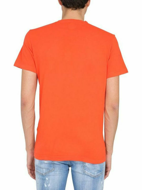 Dsquared2 T-shirt Bărbătesc cu Mânecă Scurtă Portocaliu