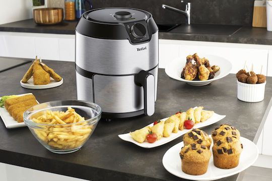 Tefal Easy Fry Classic+ EY201D Air Fryer 4.2lt Ασημί