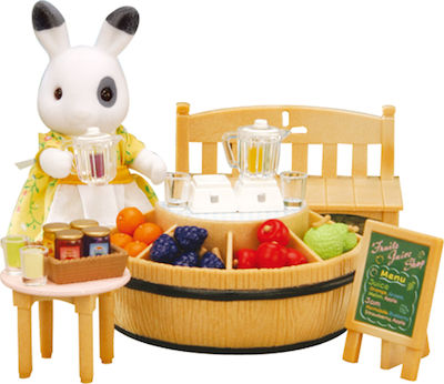 Epoch Toys Miniature Novelty Toy Sylvanian Families Juice Bar & Figure for 3+ Years Old 15cm