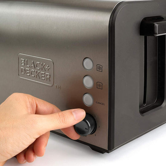 Black & Decker BXTO1000E Φρυγανιέρα 1 Θέσης 1000W Inox
