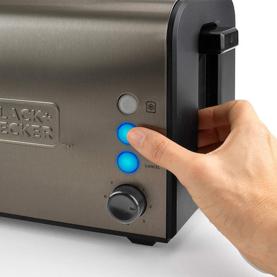 Black & Decker BXTO1000E Φρυγανιέρα 1 Θέσης 1000W Inox