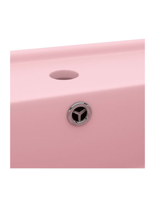 vidaXL Countertop Sink Ceramic 41x41x15cm Pink
