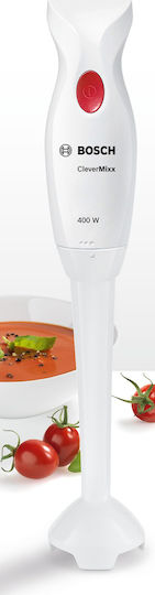 Bosch CleverMixx Ραβδομπλέντερ με Πλαστική Ράβδο 400W Λευκό