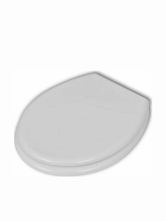 vidaXL Wooden Toilet Seat White 42.5cm